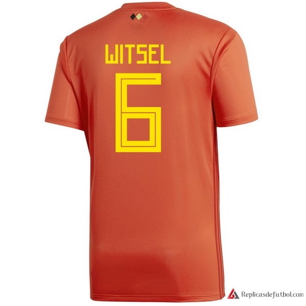 Camiseta Seleccion Belgica Primera equipación Witsel 2018 Rojo